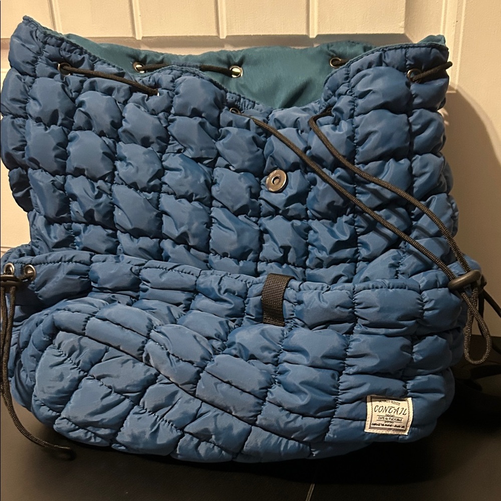Molli Quilted Blue Backpack